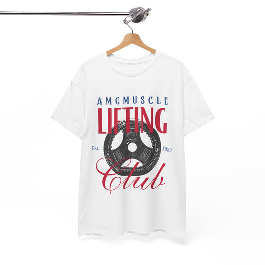 AMG Muscle Lifting Club Vintage Tee (White Heavy Cotton)