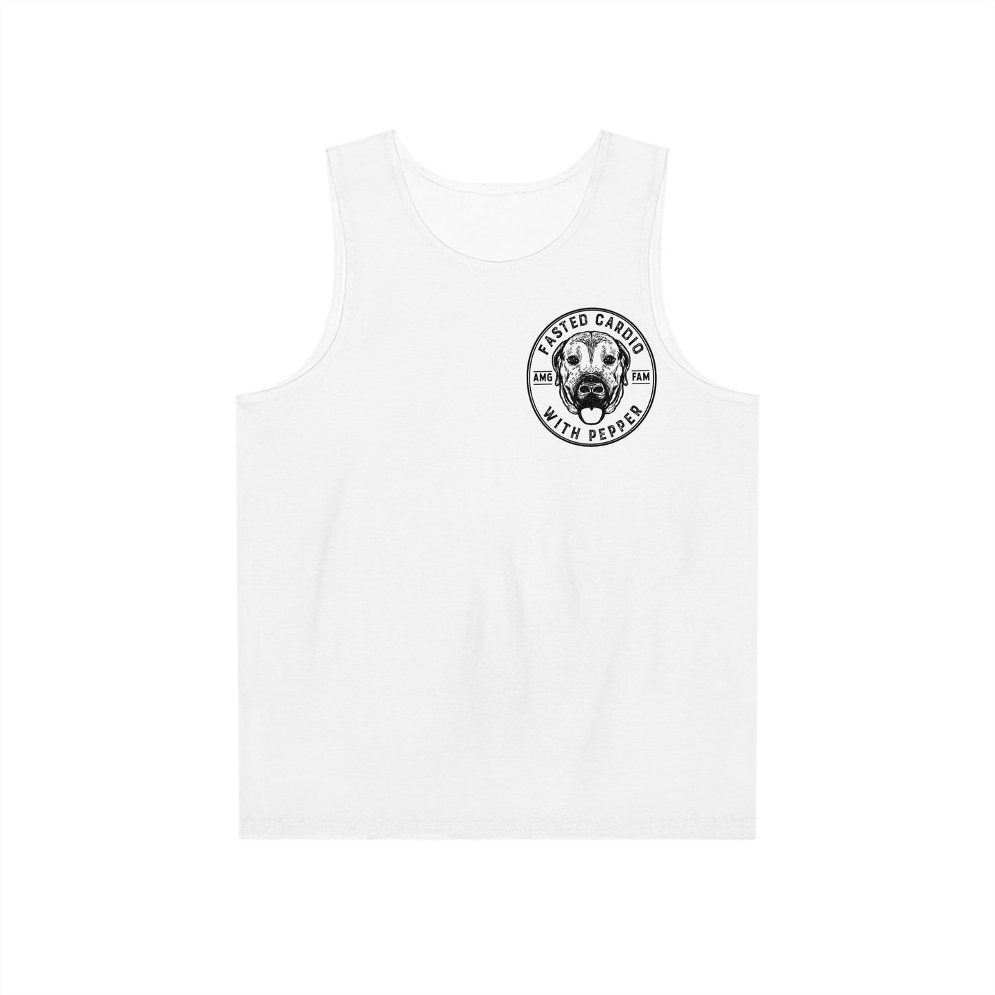 AMG Muscle Tank - Fasted Cardio w/ Pepper - Black & White