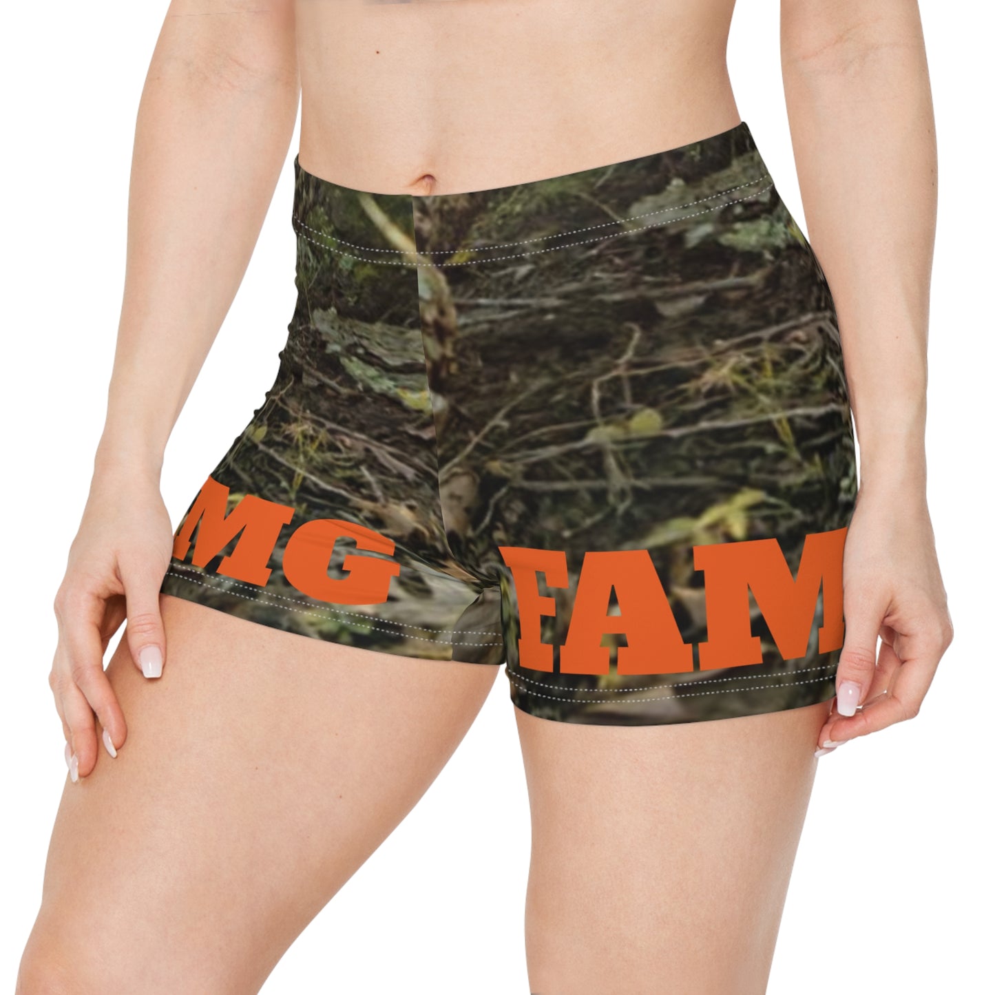 AMG FAM Womans Camo gym/running shorts