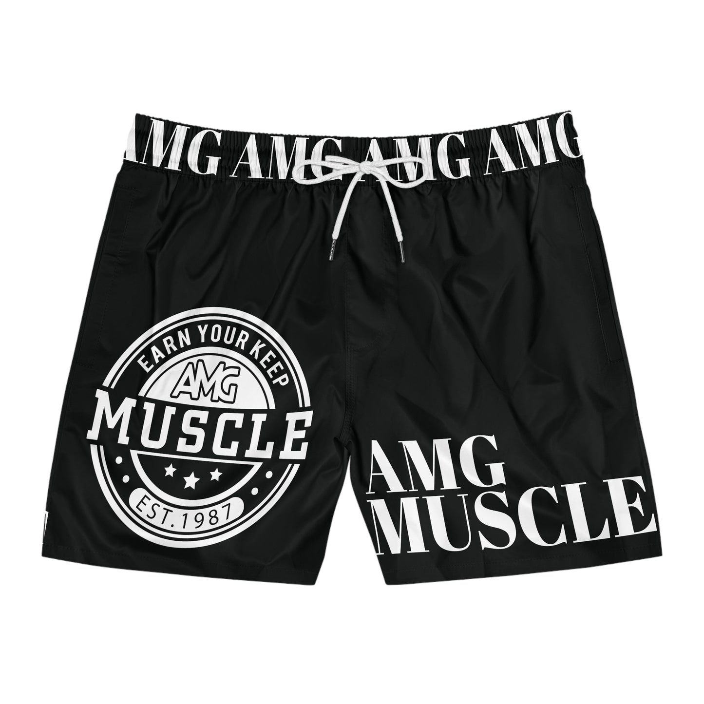 AMG Gym / Swim Shorts ( Earn Your Keep ) Black